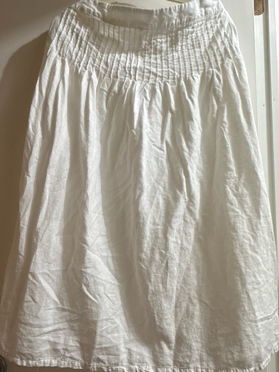 Laura Ashley Dresses & Skirts - CottageCore White Smocked Waist A-Line Skirt